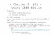 – Chapter 5  (B) –  Using IEEE 802.1x
