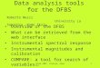 Data analysis tools for the DFBS
