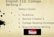 English 112: College Writing II