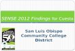 SENSE 2012 Findings  for Cuesta College