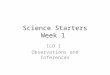 Science Starters Week 1