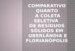 Comparativo quanto  à coleta seletiva  de Resíduos Sólidos em  Uberlândia e Florianópolis