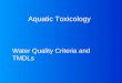 Water Quality Criteria and TMDLs