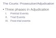 The Courts: Prosecution/Adjudication