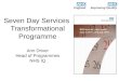 Seven Day Services  Transformational Programme Ann Driver Head of Programmes NHS IQ