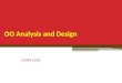 OO Analysis and Design