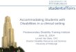 Accommodating Students with Disabilities in a clinical setting