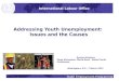 Addressing Youth Unemployment:  Issues and the Causes