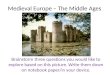 Medieval Europe â€“ The Middle Ages