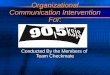 Organizational Communication Intervention For: