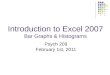 Introduction to Excel 2007 Bar Graphs & Histograms