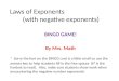 Laws of Exponents                              (with negative exponents)