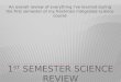 1 st  semester Science Review