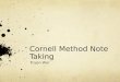 Cornell Method Note Taking