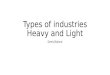 Types of industries Heavy and Light