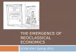 The emergence of neoclassical economics