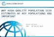WHY HIGH-QUALITY POPULATION SIZE ESTIMATES OF KEY POPULATIONS ARE IMPORTANT