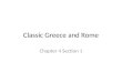 Classic Greece and Rome