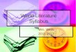 World Literature Syllabus