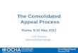 The Consolidated Appeal Process Rome, 9-10 May 2012 CAP Section unocha/cap