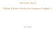 BINF6201/8201 Hidden Markov Models for Sequence Analysis 1  11-15-2011