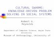 CULTURAL SWARMS: KNOWLEDGE-DRIVEN PROBLEM SOLVING IN SOCIAL SYSTEMS