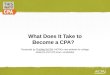What Does It Take to Become a CPA? ?