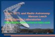 Linux, SETI, and Radio Astronomy Marcus Leech Radio Science Laboratories