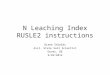 N Leaching Index RUSLE2 instructions