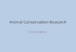 Animal Conservation Research