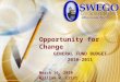 Opportunity for Change GENERAL FUND BUDGET 2010-2011 March 16, 2010 William W. Crist