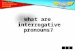 What are  interrogative pronouns?