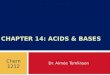 Chapter 14: Acids & Bases