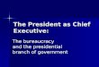 The President as Chief Executive:
