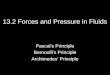 13.2 Forces and Pressure in Fluids
