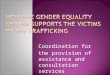 How the Gender Equality Center supports the victims of DV/  trafficking