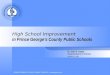 High School Improvement in Prince George’s County Public Schools