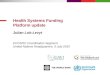 Health Systems Funding Platform update