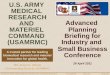U.S. ARMY  MEDICAL  RESEARCH AND  MATERIEL  COMMAND  (USAMRMC)