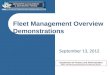 Fleet Management Overview Demonstrations