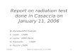 Report on radiation test done in Casaccia on January 11, 2006