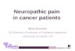Neuropathic pain  in cancer patients