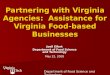Partnering with Virginia Agencies:  Assistance for Virginia Food-based Businesses