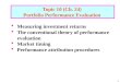 Topic 10 (Ch. 24)  Portfolio Performance Evaluation