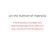 On the number of  matroids