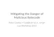 Mitigating the Danger of Malicious  Bytecode