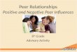 Peer Relationships Positive and Negative Peer Influences