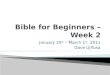 Bible for Beginners – Week 2