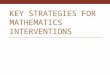 Key Strategies for Mathematics Interventions