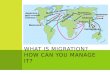 What is migration? How can you manage it?